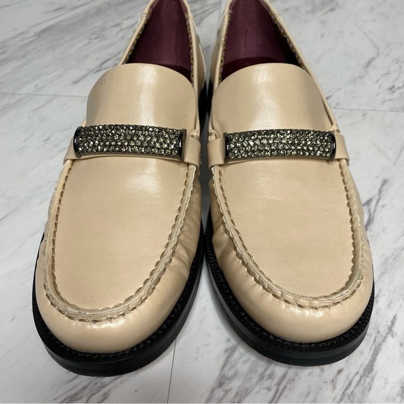 Franco Sarto Lizzy Tan Faux Leather Sparkle Loafer 8M - Picture 12 of 16